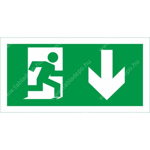 menekülési útvonal tábla
