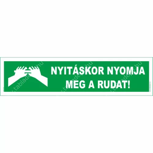 menekülési útvonal tábla, matrica