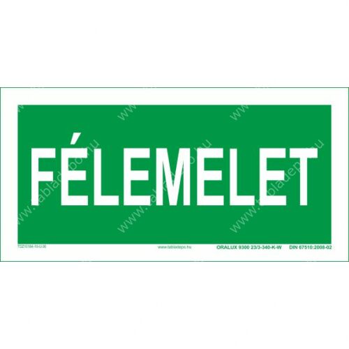 félemelet tábla