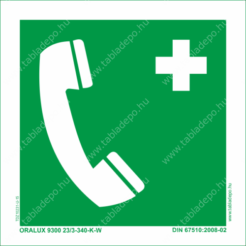 segélyhívó telefon tábla