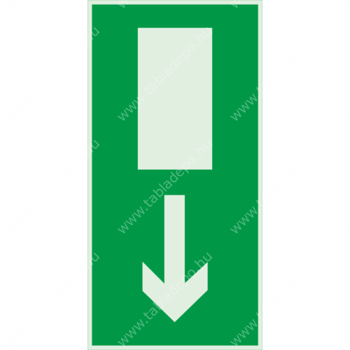 utánvilágító tábla, menekülési útvonal tábla, matrica