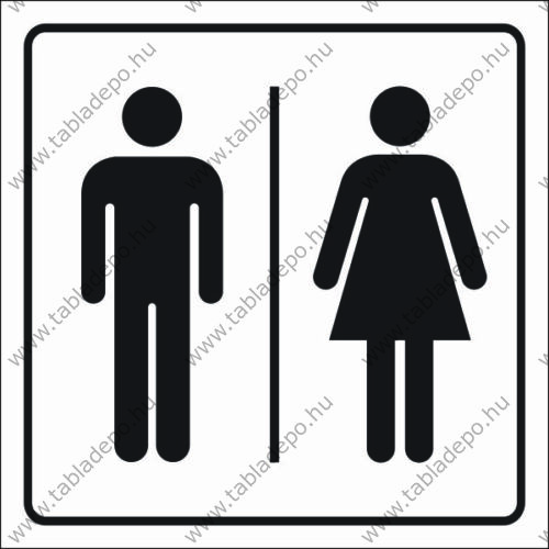 férfi-női WC fekete-fehér