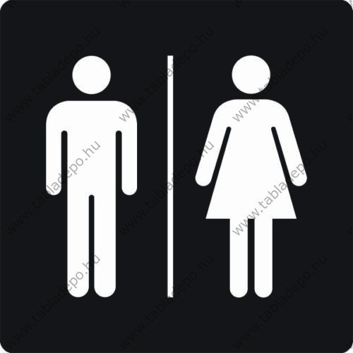 férfi-női WC fehér-fekete