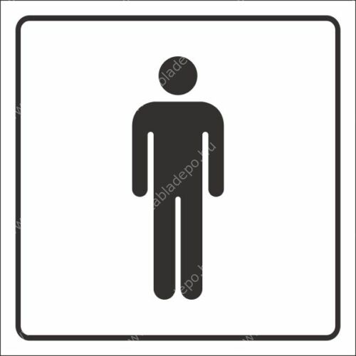 férfi WC fekete-fehér