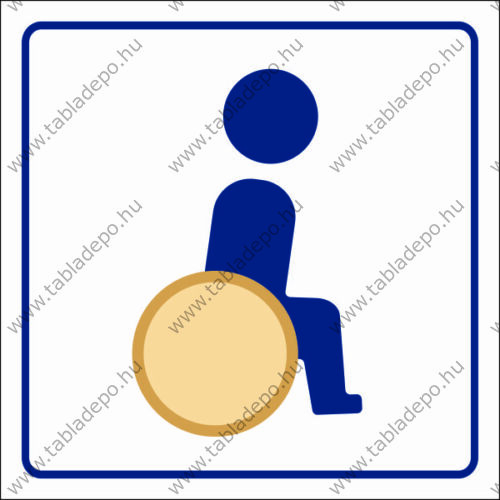mozgáskorlátozott WC kék-sárga-fehér