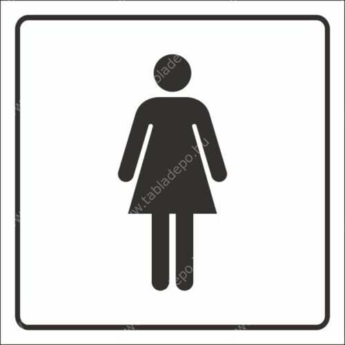 női WC fekete-fehér