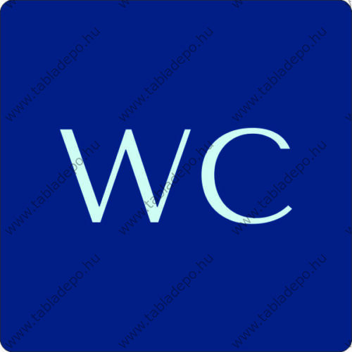 WC felirat kék-világoskék