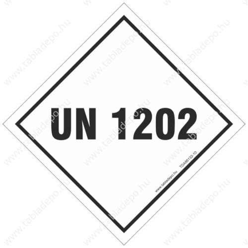 UN 1202 feliratú adr matrica