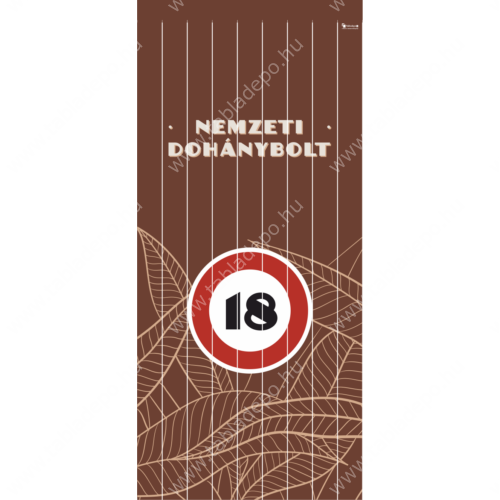 Nemzeti Dohánybolt szalagfüggöny ajtóra