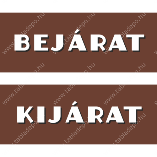 bejárat kijárat matrica szett trafikba