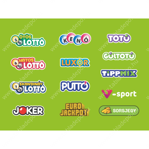 Lottózó játékok kirakatmatrica