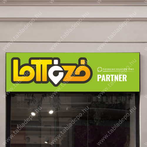 lottózó tábla az Ön üzletének nevével