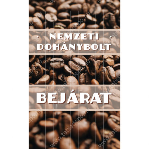 szalagfüggöny Nemzeti Dohánybolt ajtóra