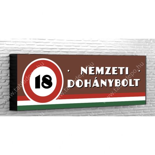 nemzeti dohánybolt világító tábla 145x50 cm