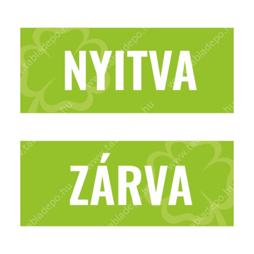 lottózó tábla - nyitva zárva