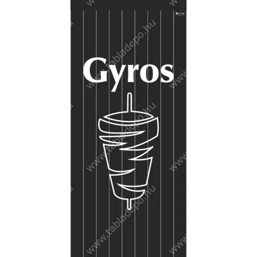 szalagfüggöny ajtóra - gyros - fekete