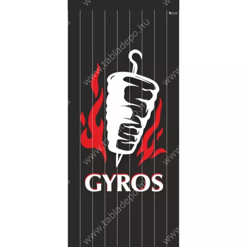 szalagfüggöny ajtóra - gyros - fekete