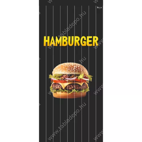 szalagfüggöny ajtóra - hamburger - fekete