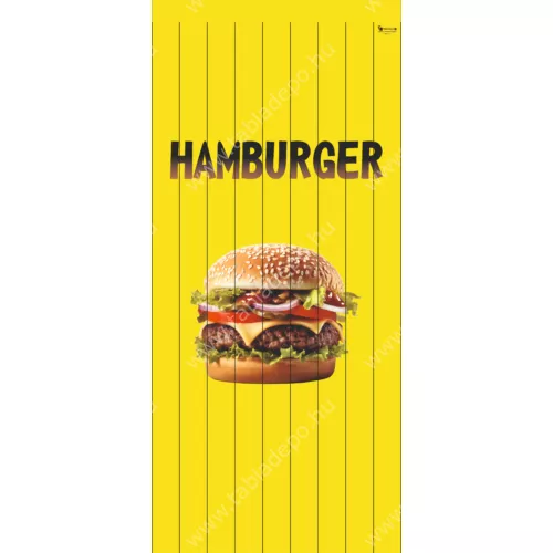 szalagfüggöny ajtóra - hamburger - sárga