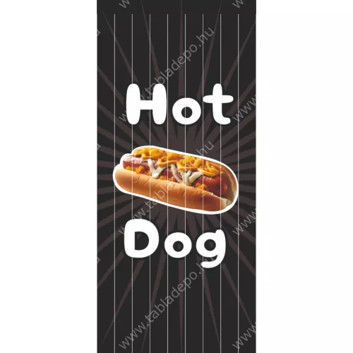 szalagfüggöny ajtóra - hot dog - fekete