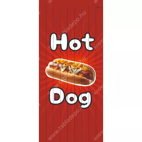 szalagfüggöny ajtóra - hot dog - piros