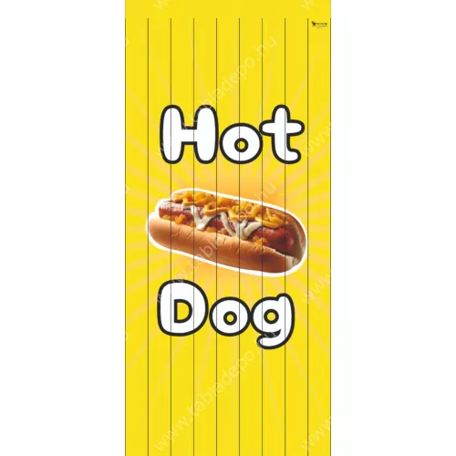 szalagfüggöny ajtóra - hot dog - sárga