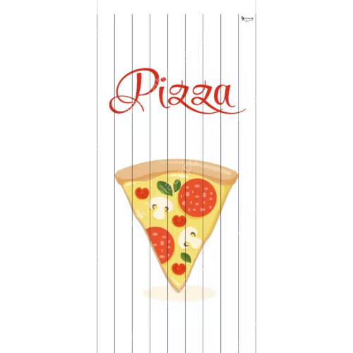 szalagfüggöny ajtóra - pizza - világos