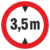 magasságkorlátozó tábla 3,5 méter