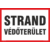 strand védőterület tábla